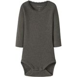 Body - O-hals - Lange Mouwen - Kantdetail - Kindermode