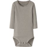 Name It - Lace Romper - Satellite Melange - Ribstof - Lange Mouwen