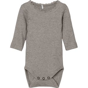Name It - Lace Romper - Satellite Melange - Ribstof - Lange Mouwen