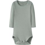 Bodystockings - Slate Gray - Jersey - Drukknopen - Lange Mouwen