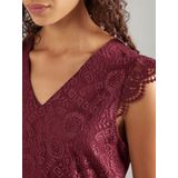 PIECES - OLLINE - Blouseshirt - Effen - Regular Fit - Kant