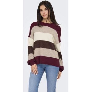 Only - Onlatia Stripe - Trui - Zinfandel/w. Whitecap - Dames
