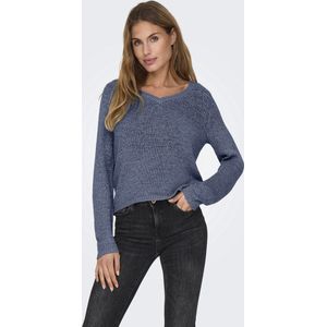 Only - Onlgeena V-neck Knt Noos - Gebreide Trui - Vintage Indigo