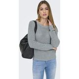 Only - Arona - Gebreide Trui - Grijs - 65% Acryl 35% Polyamide