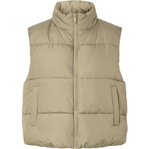 Pieces - Bee New - Pufferjack - Mouwloos - Hoge Opstaande Kraag