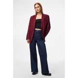 Pieces - Pckamil Ls Loose Blazer - Tawny Port - Dames
