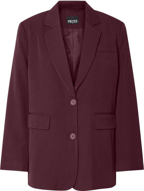 Pieces - Pckamil Ls Loose Blazer - Tawny Port - Dames