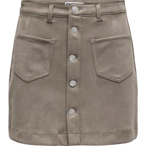Only Onlamazing-Stina Faux suède rok PNT, walnoot, XXS