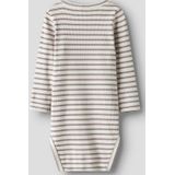 Body - Gestreept - Ribgebreid - Lange Mouwen - Ronde Hals - Drukknoopsluiting