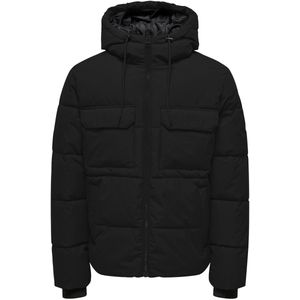 ONLY & SONS JUNIOR - Jas - Winddicht - Hoge Hals - Lange Mouwen - Polyester Voering