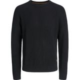 Jack & Jones - Jjpannel Knit Crew Neck - Trui - Zwart