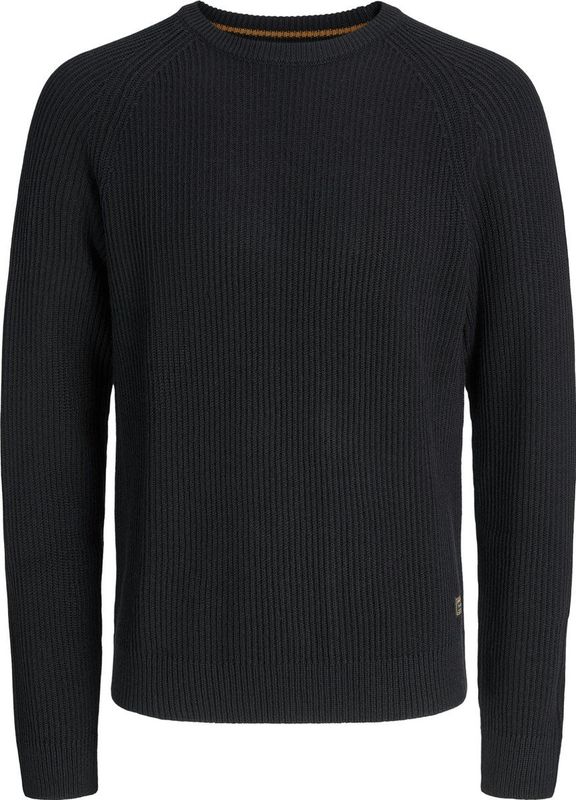 Jack & Jones - Jjpannel Knit Crew Neck - Trui - Zwart