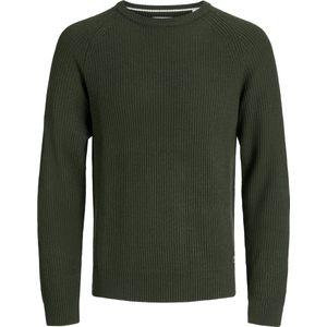 Jack & Jones - Jjpannel Knit Crew Neck - Gebreide Trui - Groen - Mannen