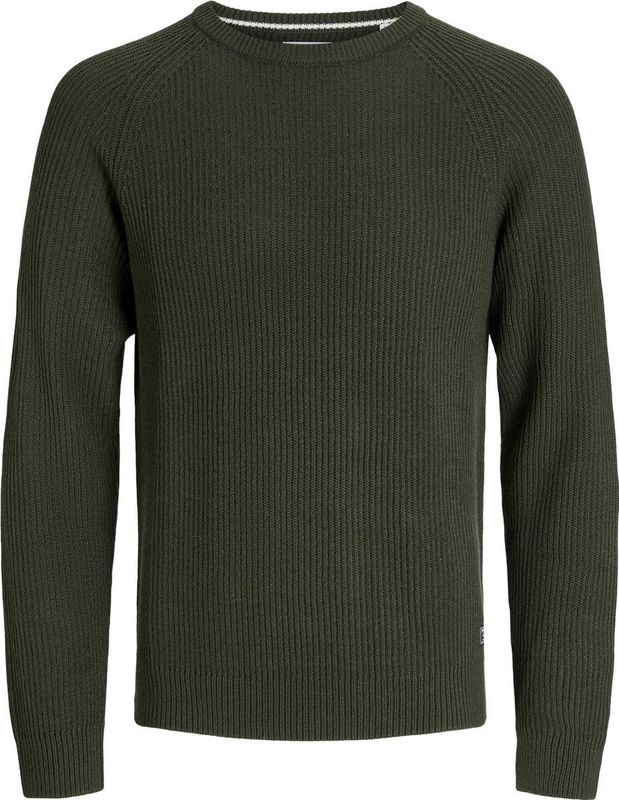 Jack & Jones - Jjpannel Knit Crew Neck - Trui - Groen - Mannen