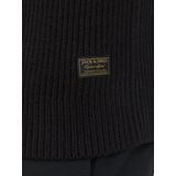 Jack & Jones - JJPANNEL KNIT ZIP CARDIGAN - Vest - Zwart