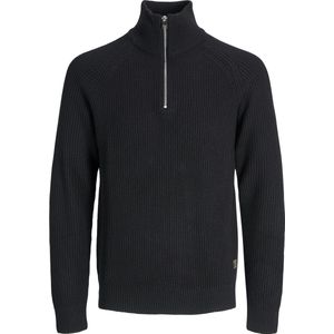 Jack & Jones - Jjpannel Knit Half Zip - Trui - Zwart