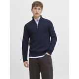 Jack & Jones - Jjpannel Knit Half Zip - Trui - Sky Captain - Mannen