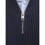 Jack & Jones - Jjpannel Knit Half Zip - Trui - Sky Captain - Mannen