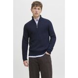 Jack & Jones - Jjpannel Knit Half Zip - Trui - Sky Captain - Mannen