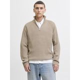 Jack & Jones - Jjpannel Knit Half Zip - Gebreide Trui - Crockery