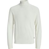 Jack & Jones - JJPANNEL KNIT ROLL NECK - Coltrui - Cloud Dancer - Lange Mouwen