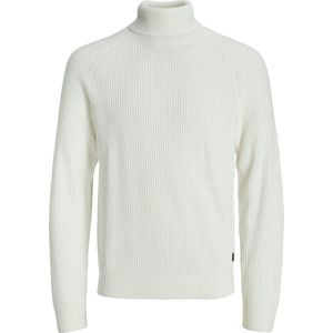 Jack & Jones - JJPANNEL KNIT ROLL NECK - Coltrui - Cloud Dancer - Lange Mouwen