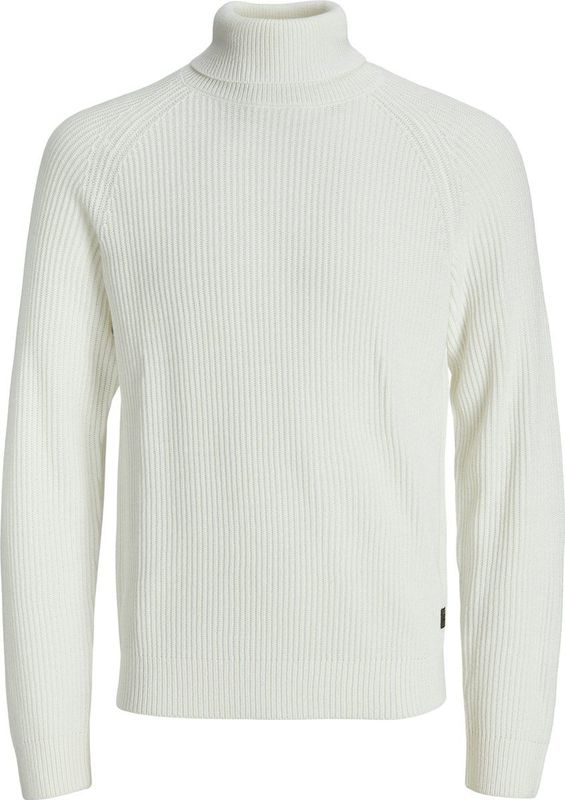 Jack & Jones - JJPANNEL KNIT ROLL NECK - Coltrui - Cloud Dancer - Lange Mouwen