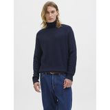 Jack & Jones - JJPANNEL KNIT ROLL NECK - Coltrui - Sky captain