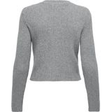 Only - Onlkatia Life Ls Button Cardi - Ultimate Grey/W. Melange - Vest