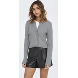 Only - Onlkatia Life Ls Button Cardi - Ultimate Grey/W. Melange - Vest