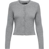 Only - Onlkatia Life Ls Button Cardi - Ultimate Grey/W. Melange - Vest