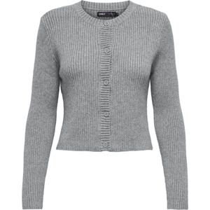 Only - Onlkatia Life Ls Button Cardi - Ultimate Grey/W. Melange - Vest
