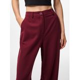 Pieces - Pckamil Hw Wide Pant Noos - Broek - Tawny Port - Dames