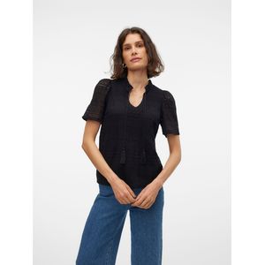 Vero Moda Spitzenshirt VMHONEY LACE S/S TASSEL TOP WVN GA
