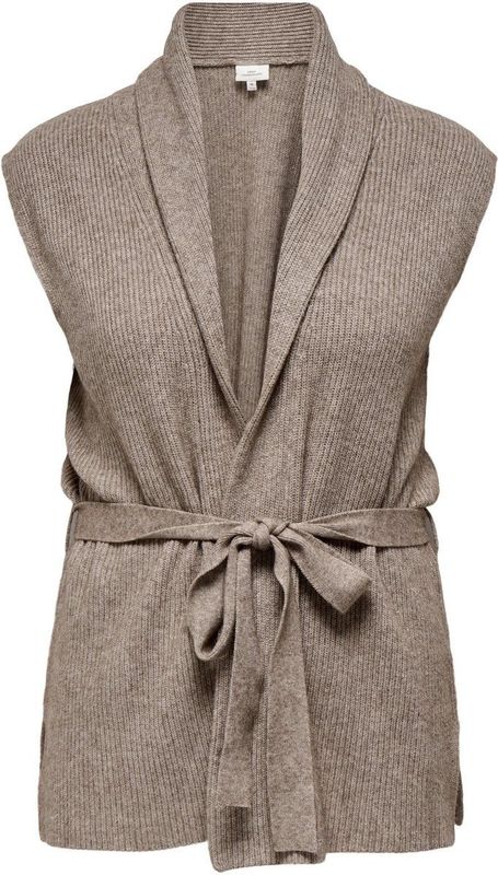 ONLY CARMAKOMA - CARKATIA SL RIB WRAP VEST - Dames - Gebreide Truien