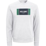 JACK & JONES - JJHAYATO - Sweatshirt - Smaragd/Zwart/Wit Gemêleerd