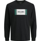 Jack & Jones - JJHAYATO - T-shirt - Smaragd/Zwart/Wit - Lange Mouw