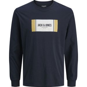 Jack & Jones - Jjhayato Tee Ls Crew Neck - T-shirt - Sky-kapitein - Lange Mouwen