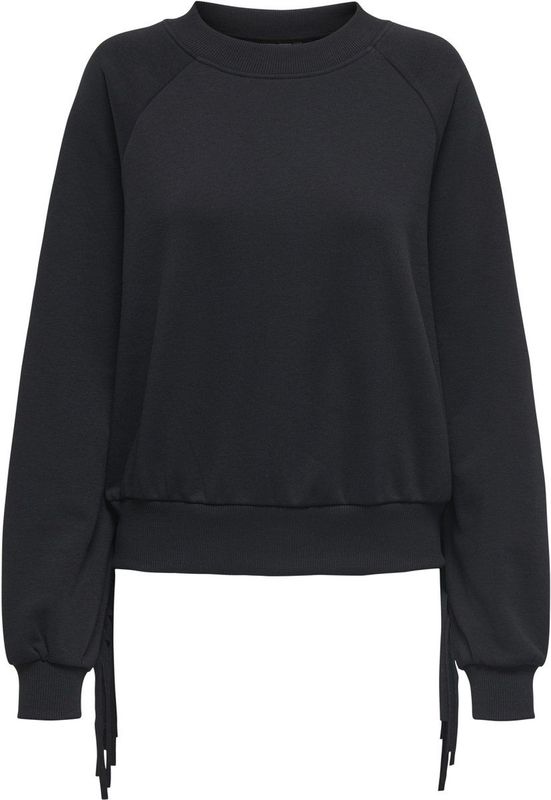 Only - Onljett O-neck Emb. Box Swt - Zwart - Dames Trui