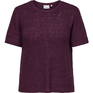 Carsunny - Gebreide Top - O-hals - Korte Mouwen - Regular Fit