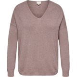 ONLY CARMAKOMA - Gebreide Pullover - V-Hals - Lange Mouwen - Regular Fit