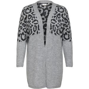 ONLY CARMAKOMA - CARJADE ANIMAL - Vest - Lange Mouwen - U-Hals - Knit Fit