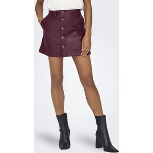 Only - Onlamazing-Liora - Korte Rok - Bordeaux - Hoge Taille