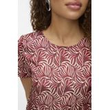 VERO MODA - Vmvina Top - Antraciet - Korte Mouwen - Regular Fit