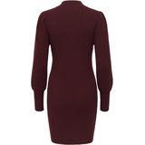 Only - ONLKATIA - Gebreide Jurk - Cabernet - Lange Mouwen - Hoge Hals