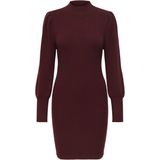 Only - ONLKATIA - Gebreide Jurk - Cabernet - Lange Mouwen - Hoge Hals