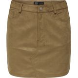 Only - ONLTULIP LIFE FAUX SUEDE SKIRT - Imitatieleren Rok - Cognac