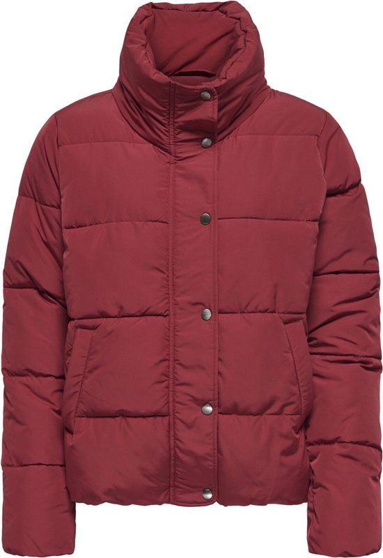 Only - Onlnewcool Puffer Jacket - Damesjas - Karanda Red - Gewatteerd - Regular Fit