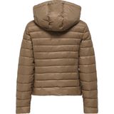 Only - Onltahia Lw Quilted Hood Jkt - Gewatteerde Jas - Cocoa Crème - Dames