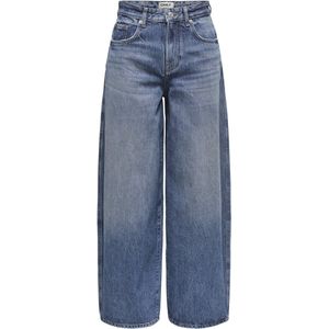 ONLY Dames Dames Losse Gesneden Hoge Taille Fit Jeans Onltaylor Hw Barrel Db DNM Tai466 Noos, donkerblauw (dark blue denim), S / 34L